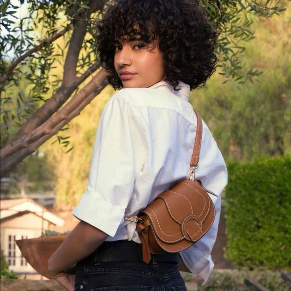 Rachel Zoe Crossbody Tan Convertible Hip Shoulder Vegan Leather Bag NEW - Picture 7 of 10